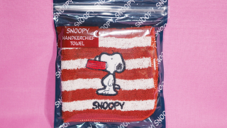 スヌーピー・アップリケハンカチタオル(表)
